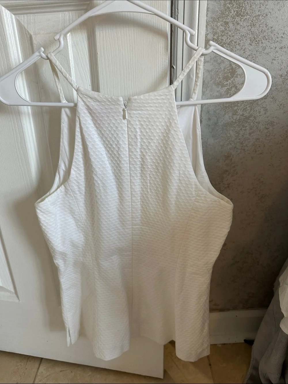 Lilly Pulitzer White Lace-Trim V-Neck Sleeveless Camisole